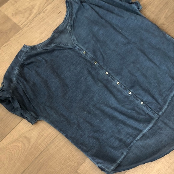 Denim top blouse casual plus size - Picture 2 of 2